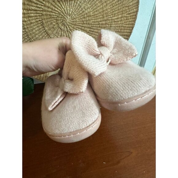 Aerosoles Pink Knit Slippers with Bow – Size Small (5-6) - Picture 8 of 12